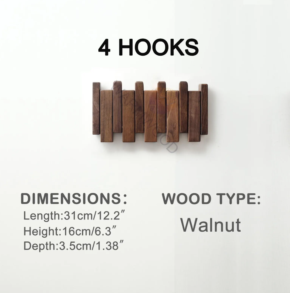 Woody Linea Chêne – Porte-manteau mural en chêne massif